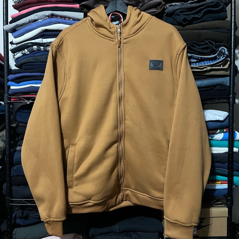 Reebok Men's Hooded Zip-Up Jacket - Caramel
